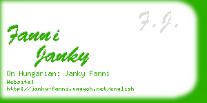 fanni janky business card